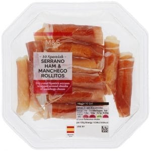 M&S Serrano Ham & Manchego Cheese Rolls