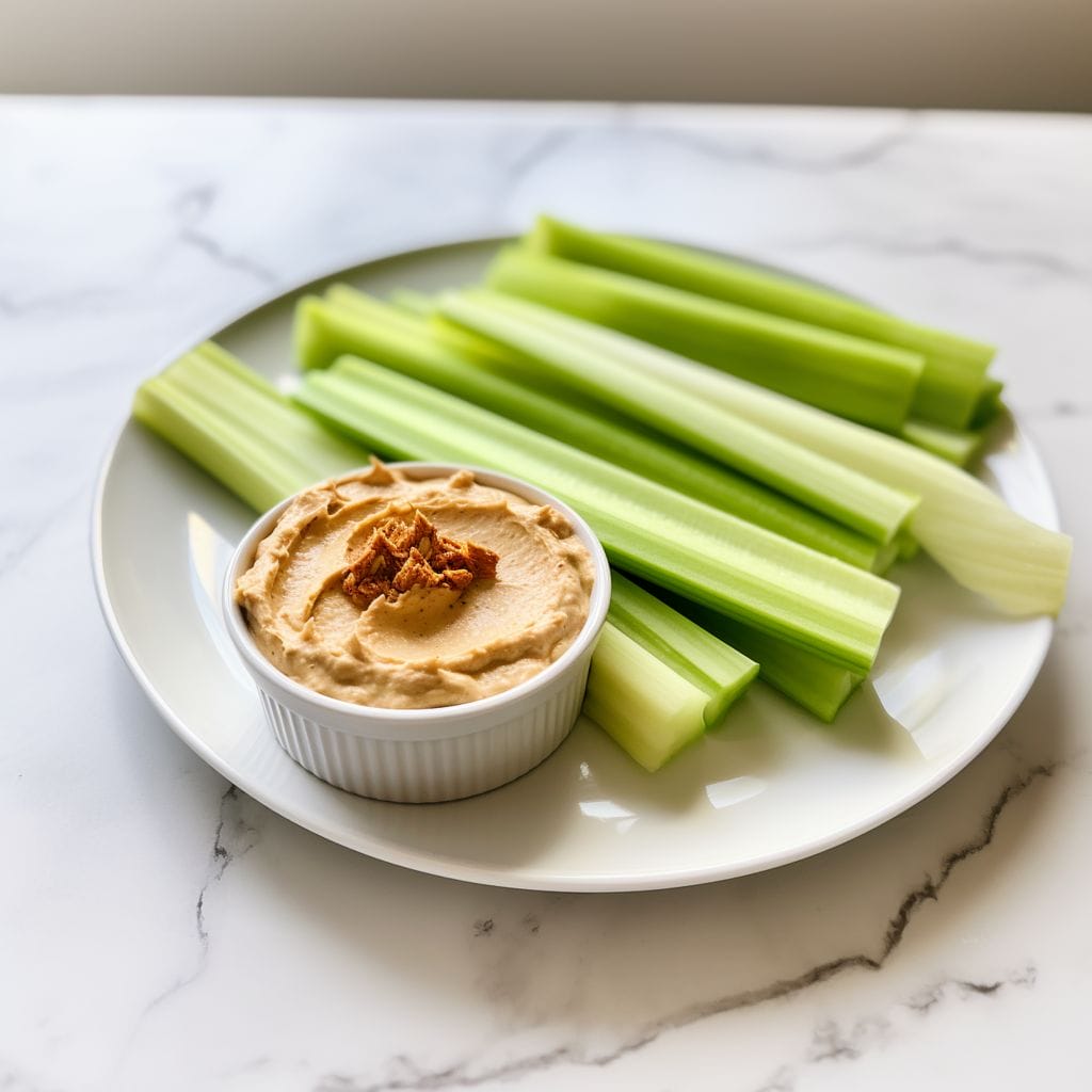 Almond butter with celery