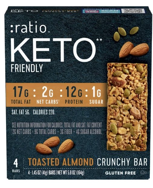 :ratio KETO Friendly Crunchy Bars