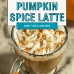 Dairy-free low carb keto pumpkin spice latte recipe.