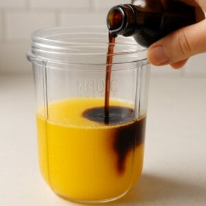 ingredients being poured